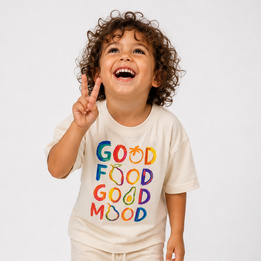 Good Food Boxy Tee - Beige