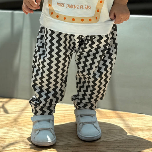 Zigzag Barrel Pants