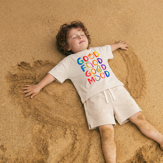 Good Food Boxy Tee - Beige
