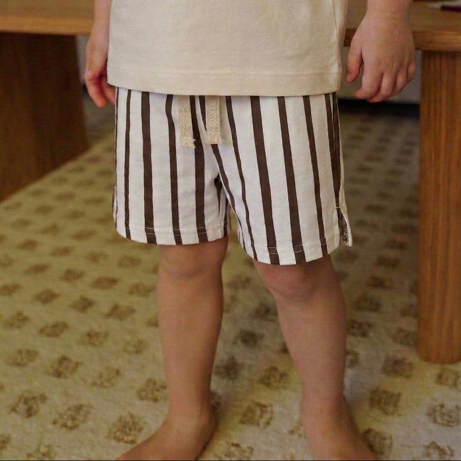 Brown Stripes Shorts