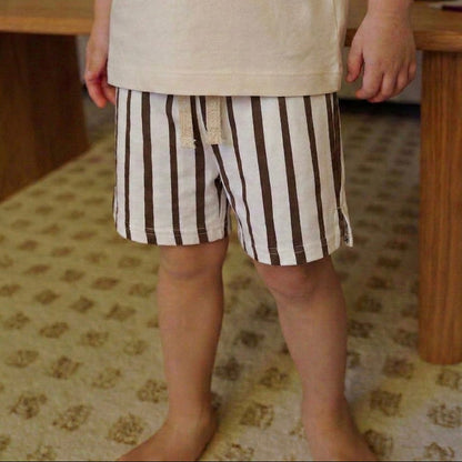 Brown Stripes Shorts