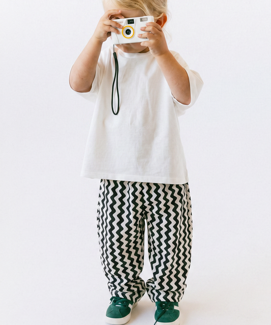 Zigzag Barrel Pants